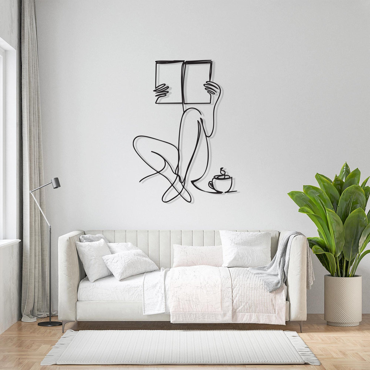 Coffee and Books Metal Wall Art bedroom interior styling