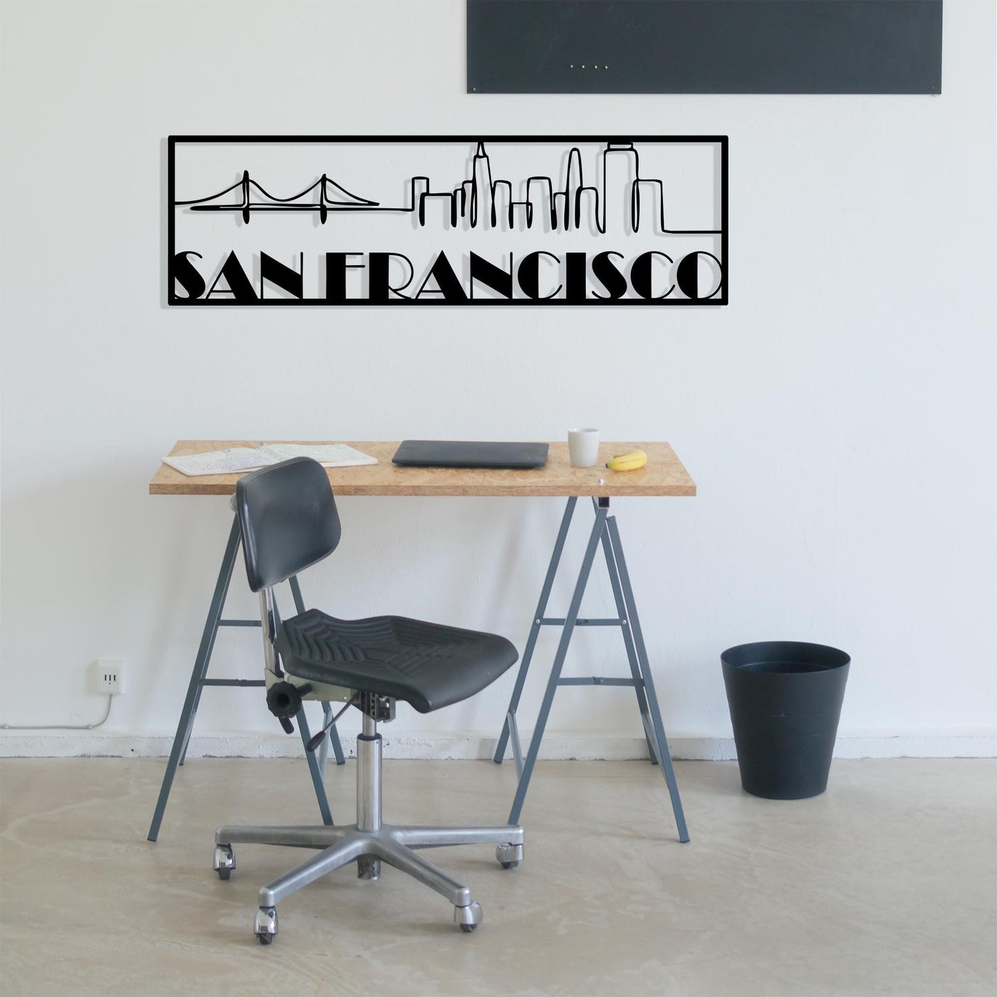 San Francisco Skyline Metal Wall Art, Modern Industrial Home Decor | Wallsignature