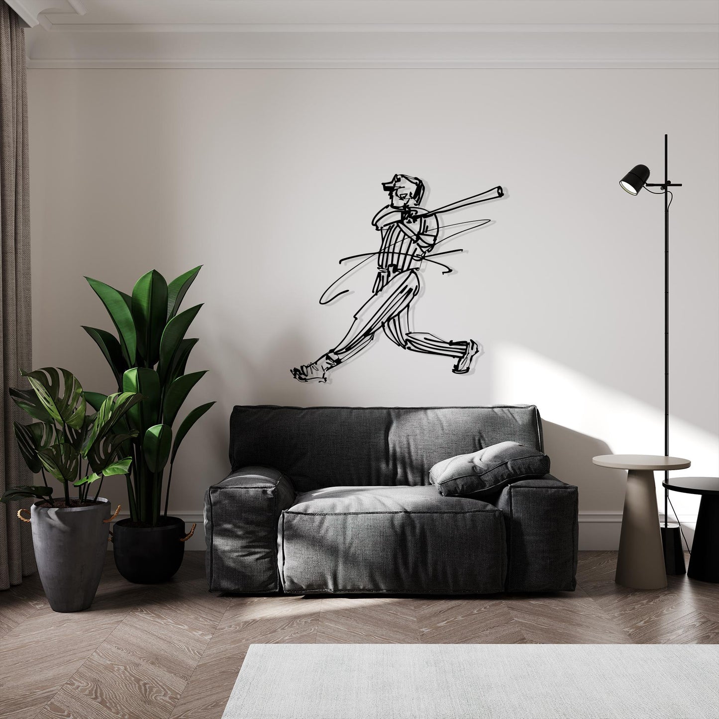 Baseball Player Metal Wall Art, Sports Room Decor, Athlete Gift | Wallsignature