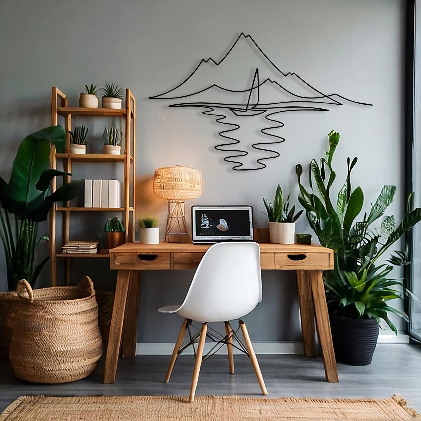 Minimalist Sailboat Metal Wall Art colour options for the metal panel