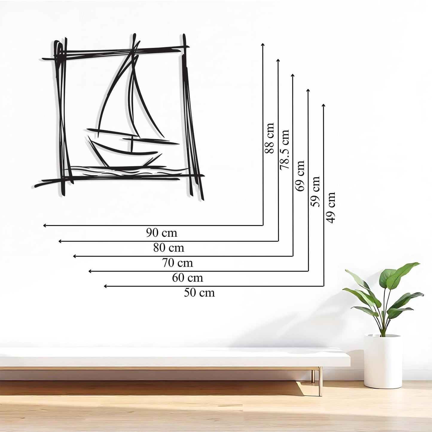 Summit Bond Metal Wall Art | Hiking Girl & Dog Line Art Decor | Wallsignature