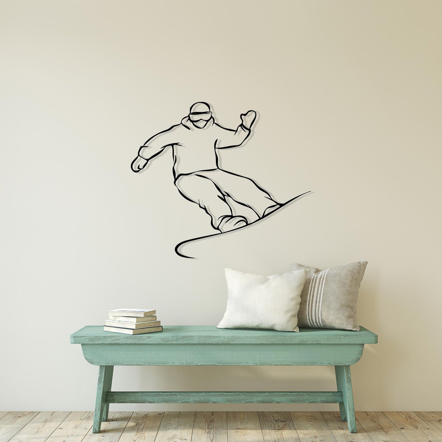 Snowboarder Metal Wall Art, Modern Winter Sports Decor | Wallsignature