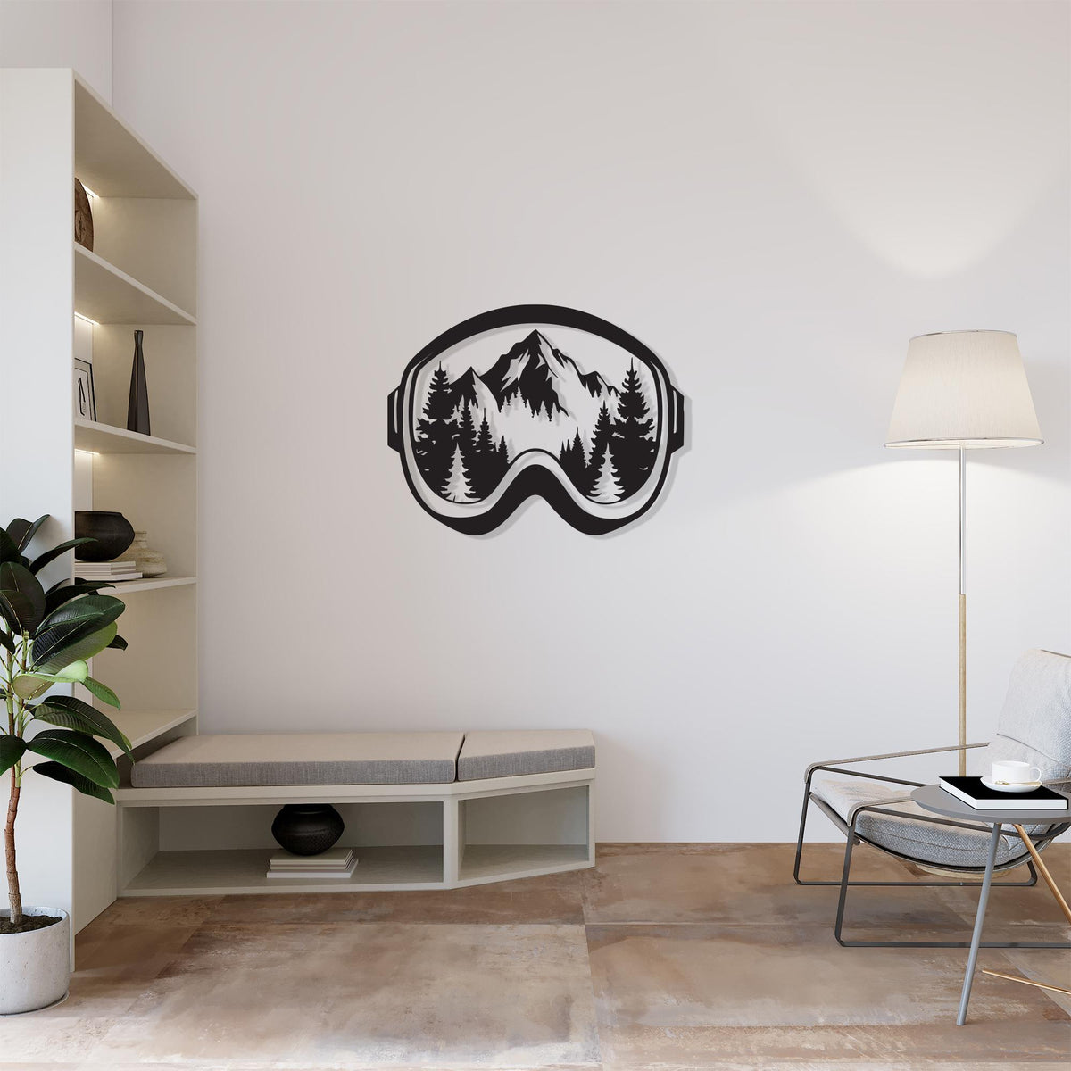 Ski Goggle Metal Wall Art bedroom interior styling
