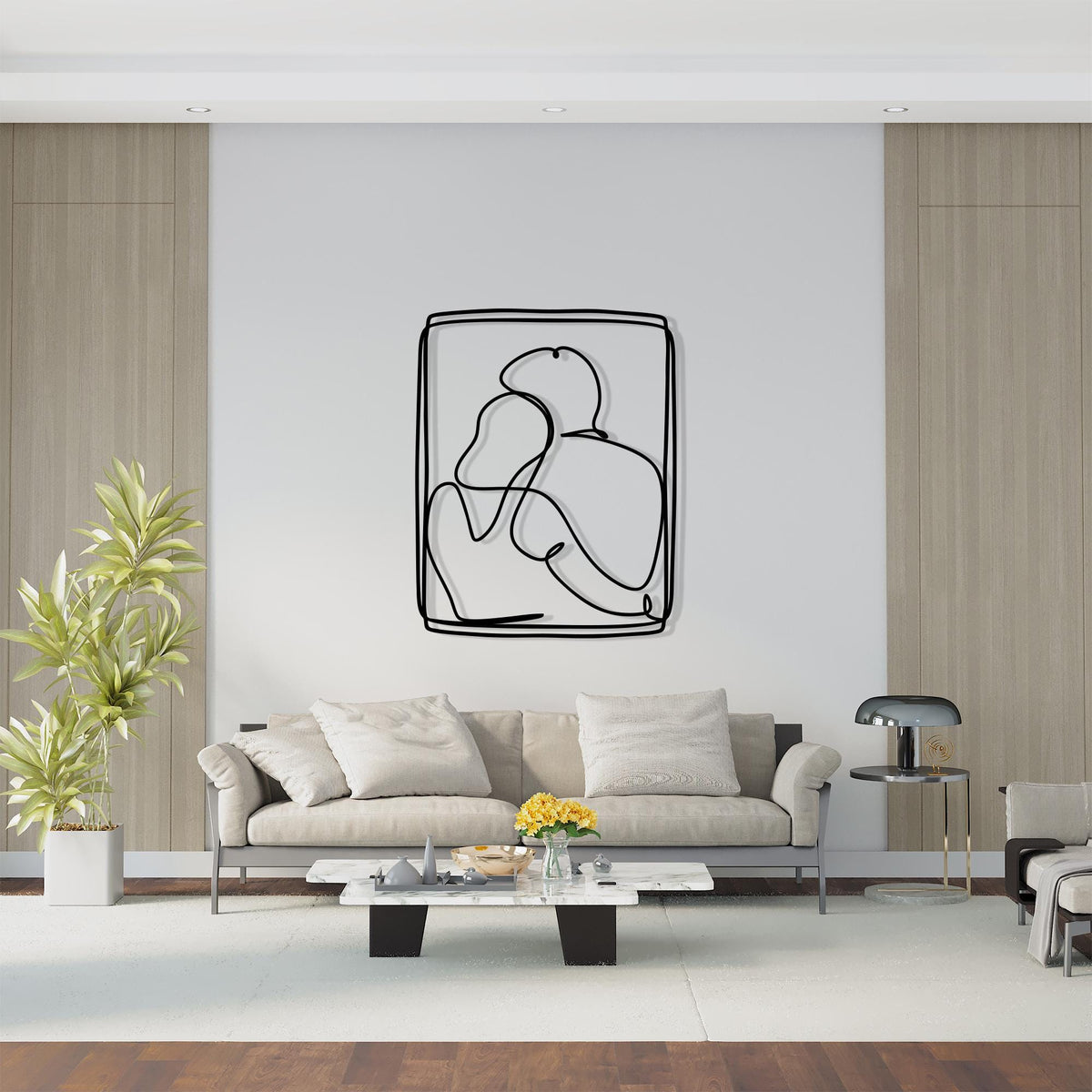 Couple Metal Wall Art bedroom interior styling