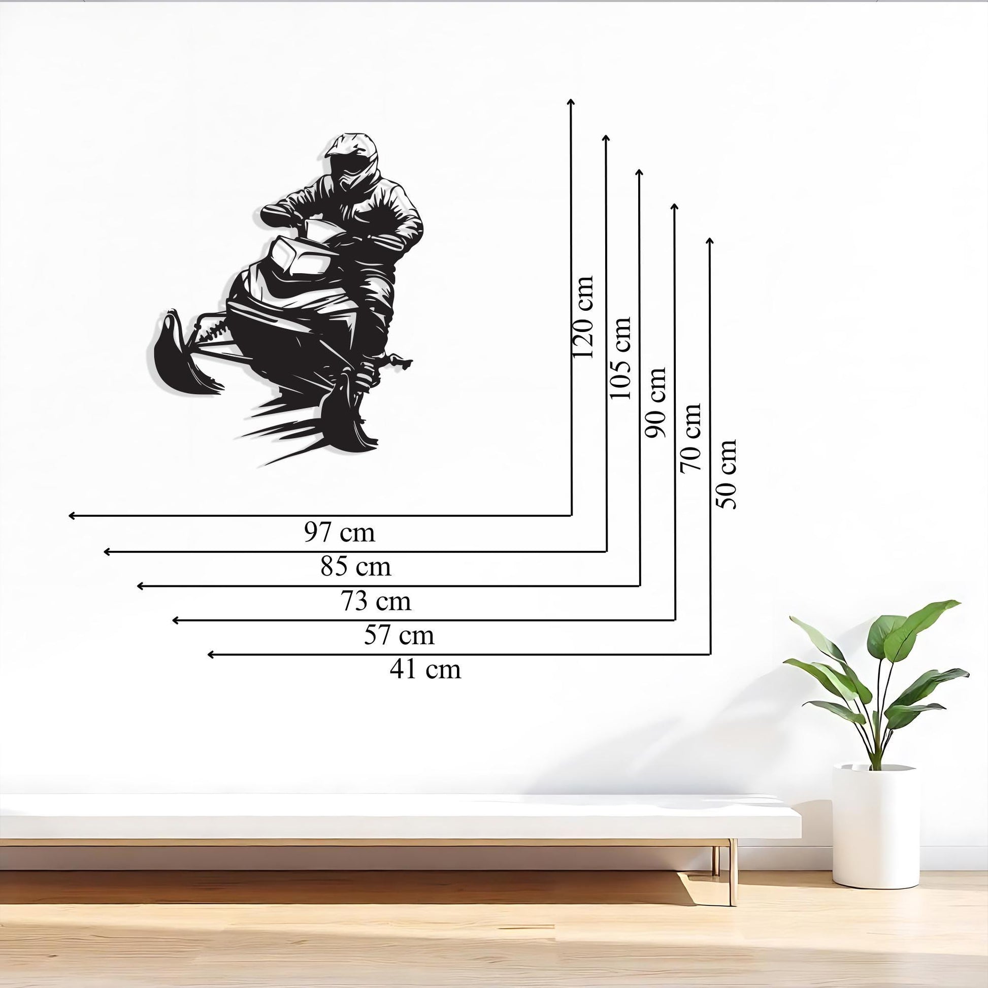 Snowmobile Metal Wall Art - Winter Sports Cabin Decor, Unique Birthday Gift | Wallsignature
