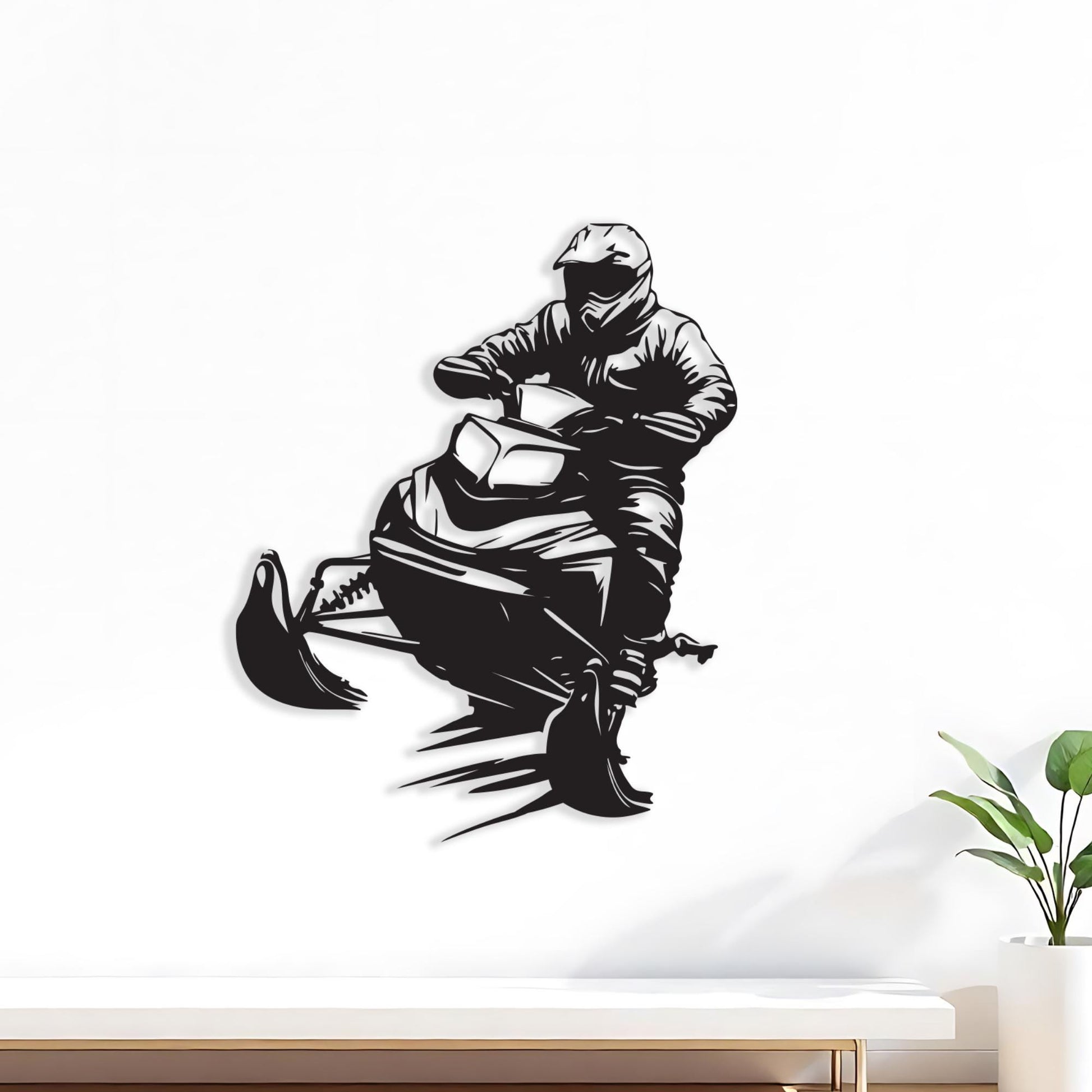 Snowmobile Metal Wall Art - Winter Sports Cabin Decor, Unique Birthday Gift | Wallsignature