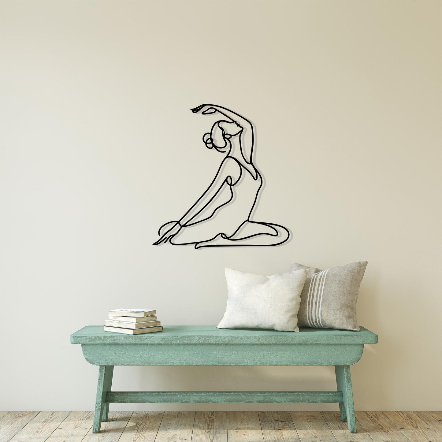Yoga Pose Metal Wall Art – Minimalist Zen Studio Decor | Wallsignature