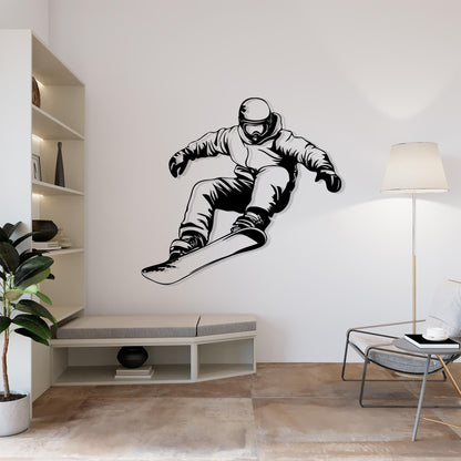 Snowboarder Metal Wall Art bedroom interior styling