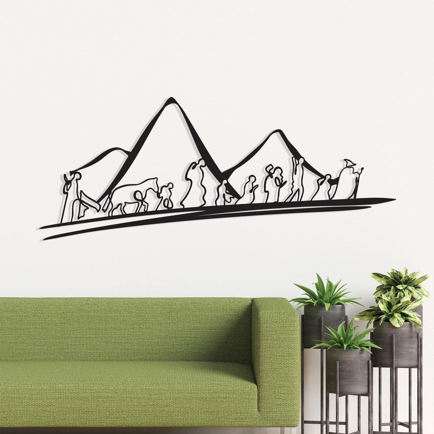 Fellowship of the Journey Metal Wall Art close-up of the powder-coated finish
