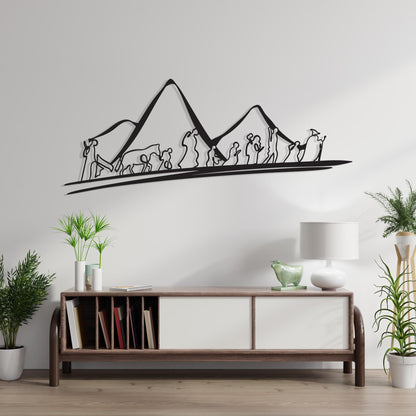 The Long Journey Metal Wall Art – laser-cut steel wall decor