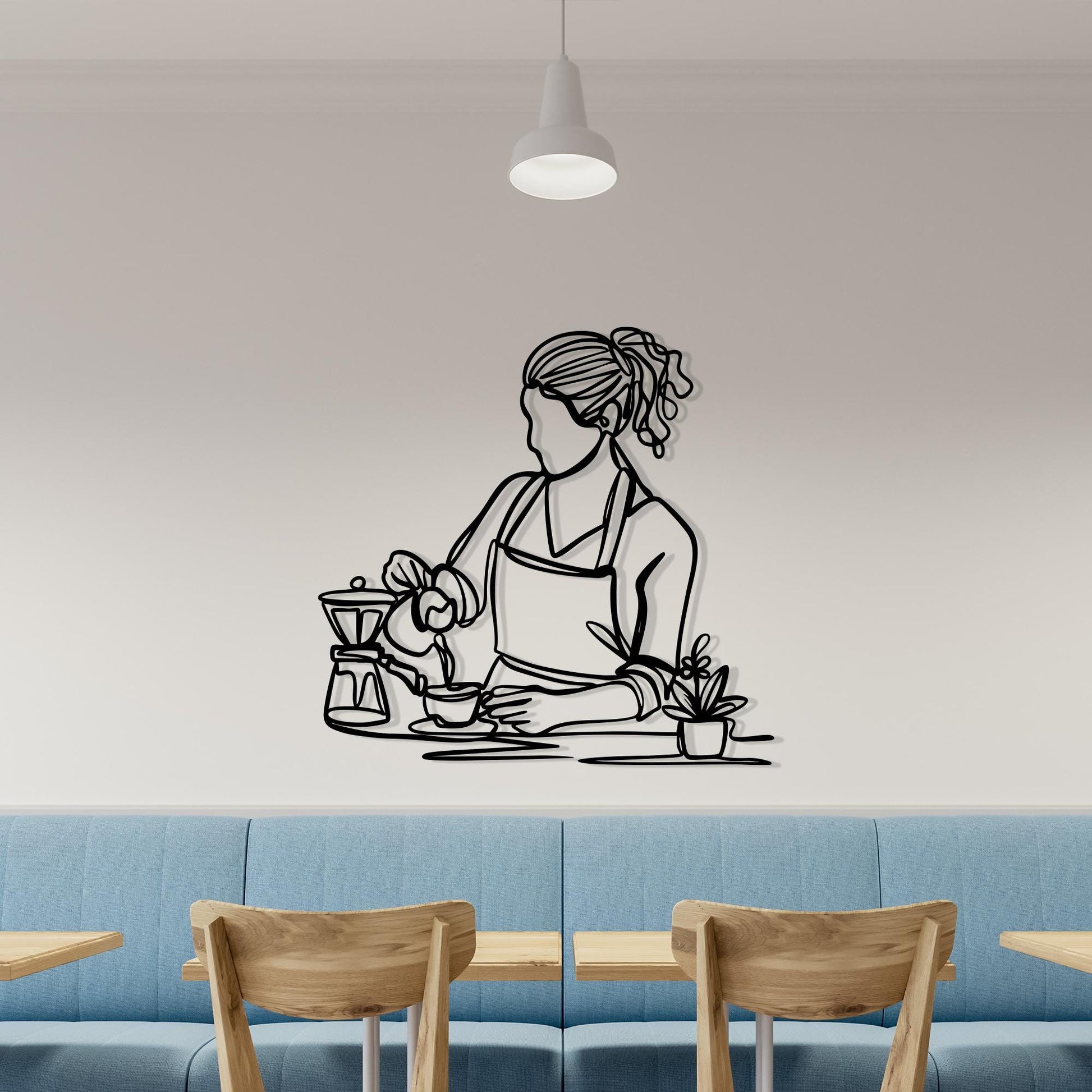 Eternal Walk - Couple Line Art Metal Wall Decor | Wallsignature