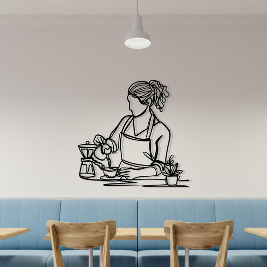 Eternal Walk - Couple Line Art Metal Wall Decor | Wallsignature