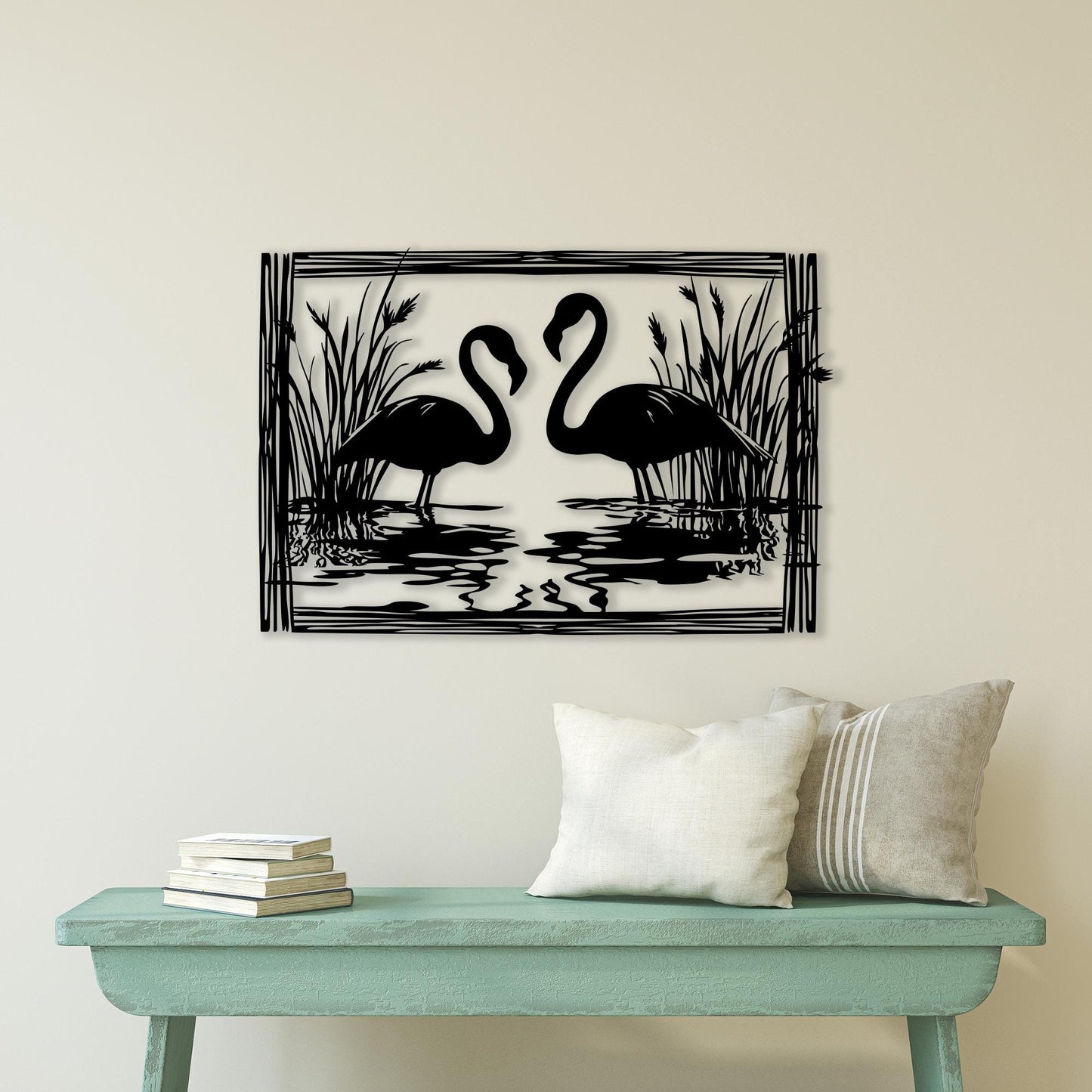 Flying Crane Metal Wall Art | Set of 3 Boho Bird Silhouette Decor | Wallsignature