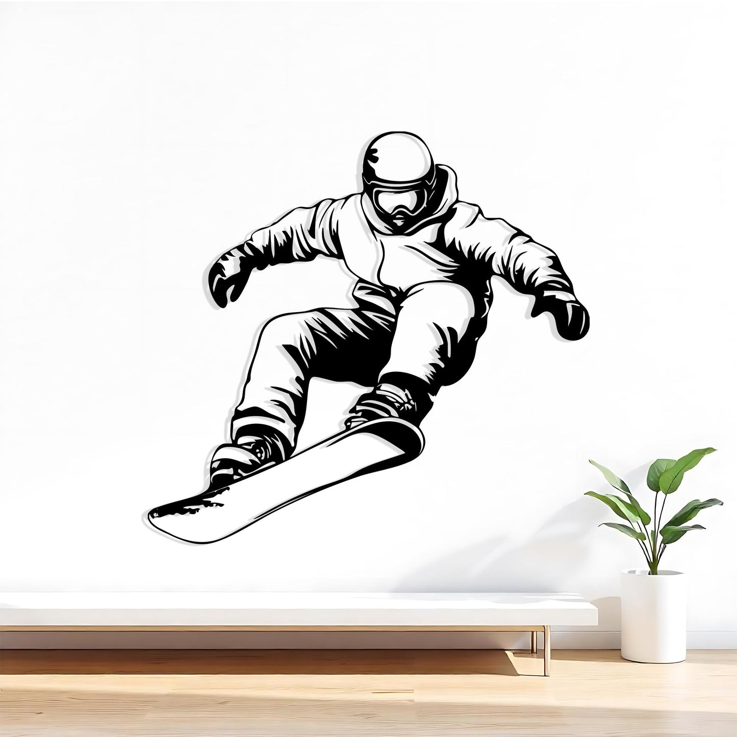 Snowboarder Metal Wall Art – laser-cut steel wall art