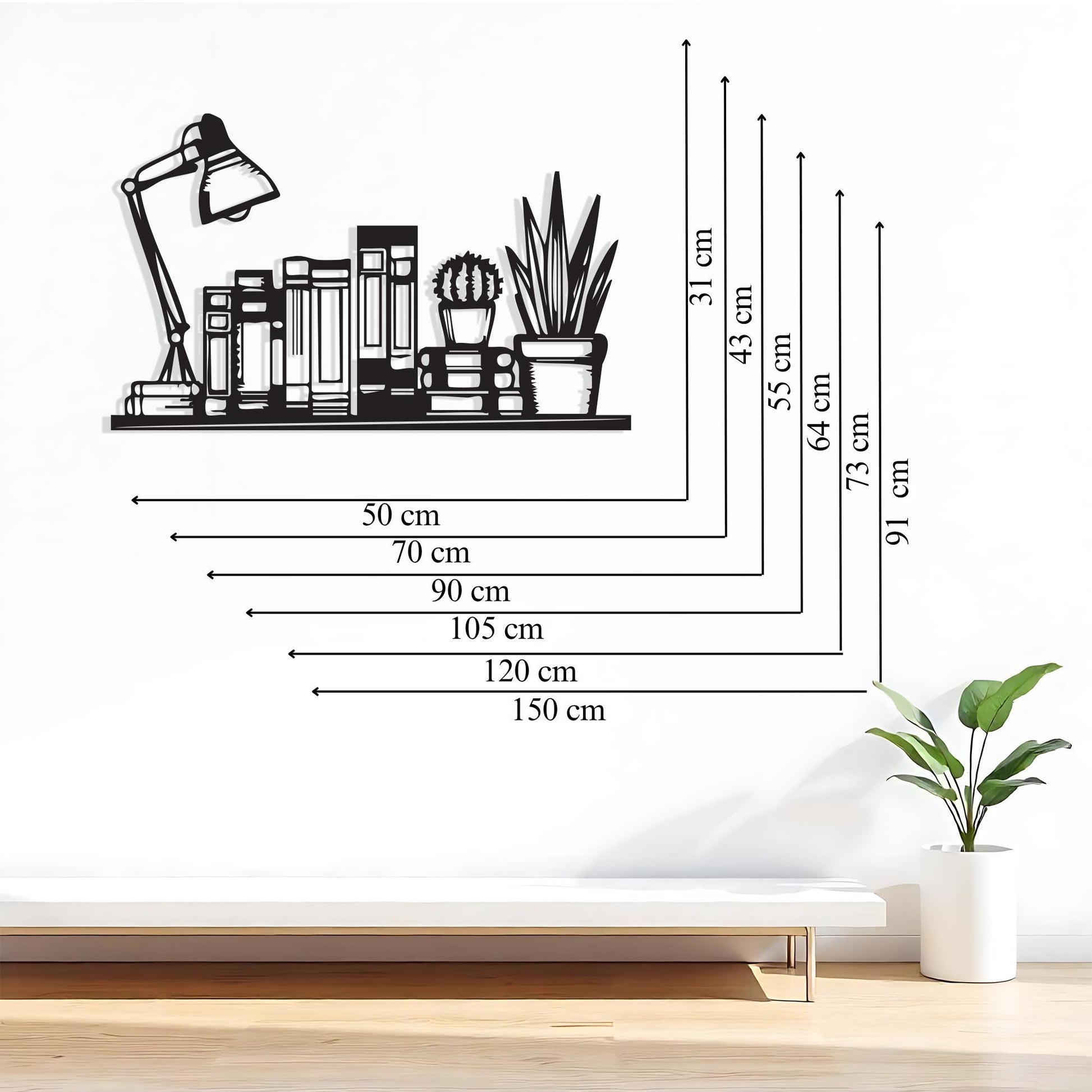 Metal Potted Plants Wall Art, 3D Black Decor, Unique Birthday Gift, Mother's Day | Wallsignature