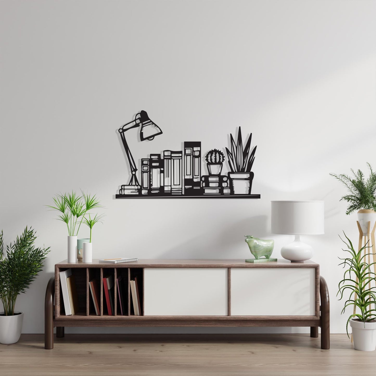 Metal Potted Plants Wall Art, 3D Black Decor, Unique Birthday Gift, Mother's Day | Wallsignature