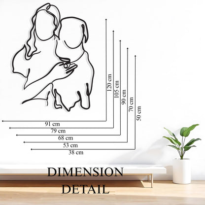 Dog Mom Metal Wall Art styled above a sofa