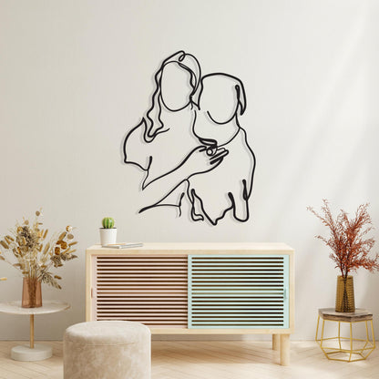 Dog Mom Metal Wall Art close-up of the powder-coated finish