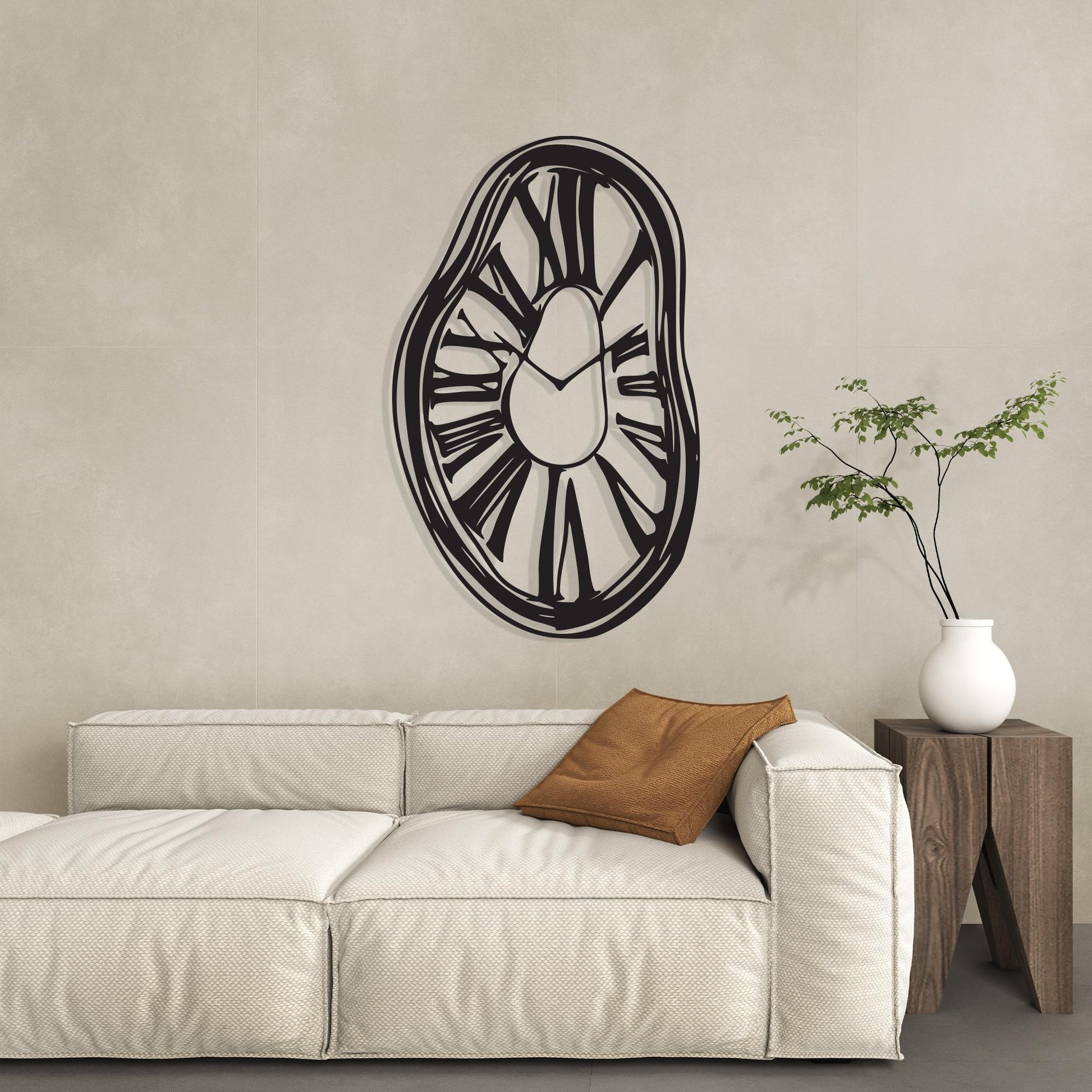 Melted Clock Wall Art, Salvador Dali Inspired Metal Sculpture, Housewarming Gift | Wallsignature