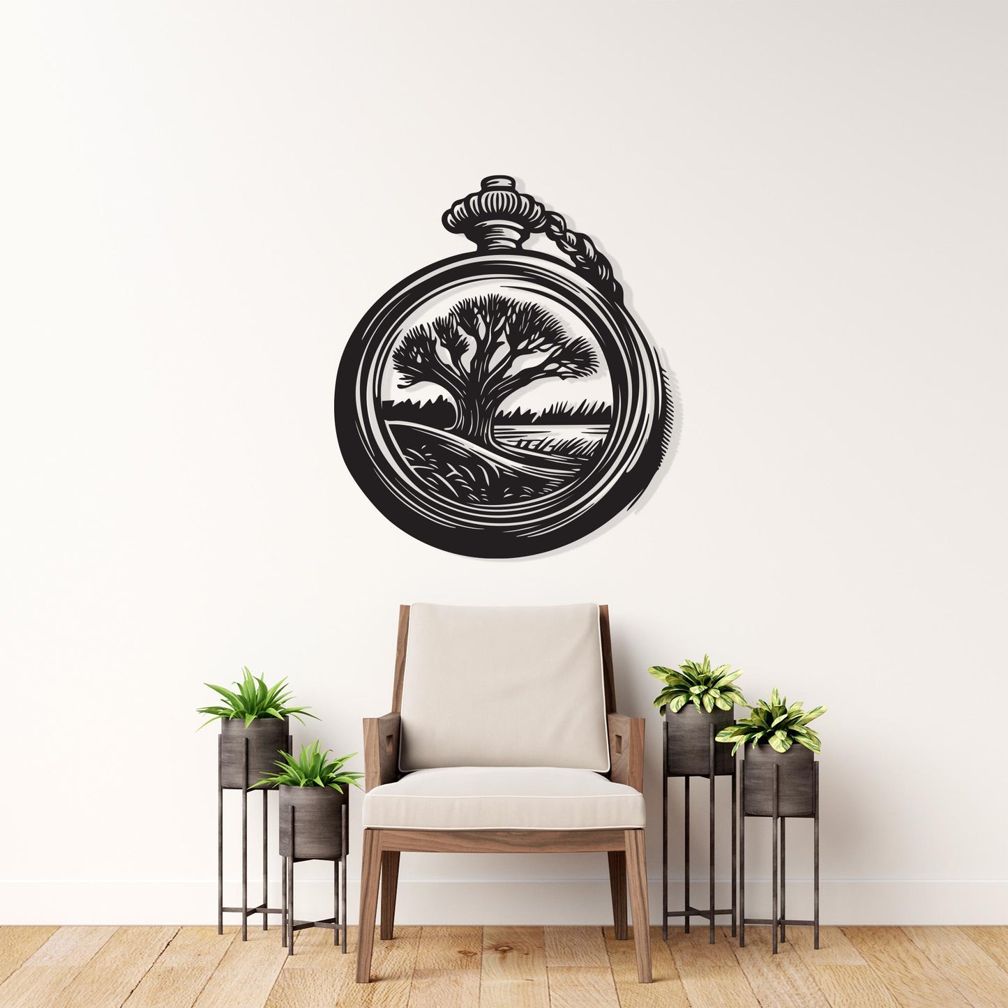 Vintage Pocket Watch Metal Wall Art colour options for the metal panel