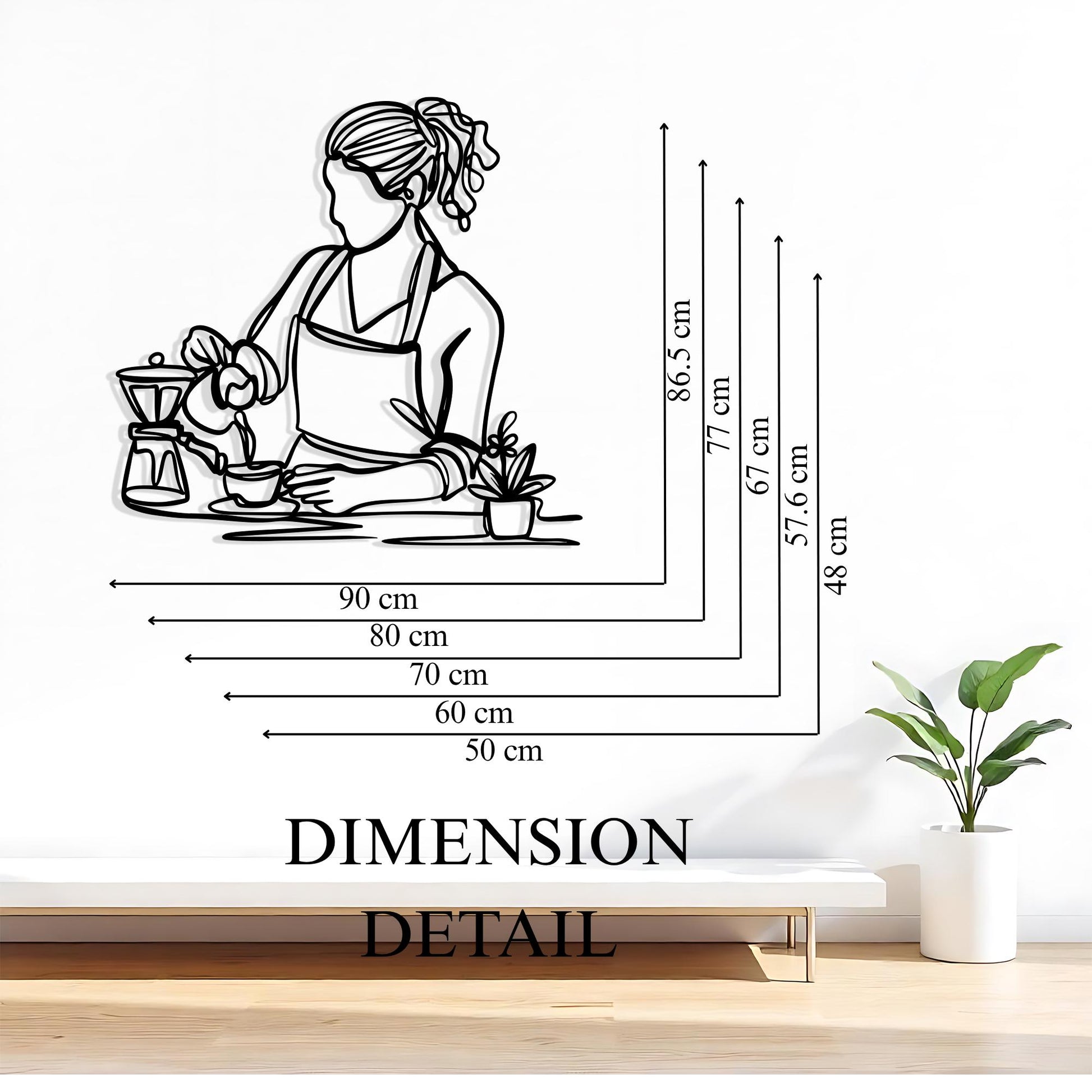 Eternal Walk - Couple Line Art Metal Wall Decor | Wallsignature
