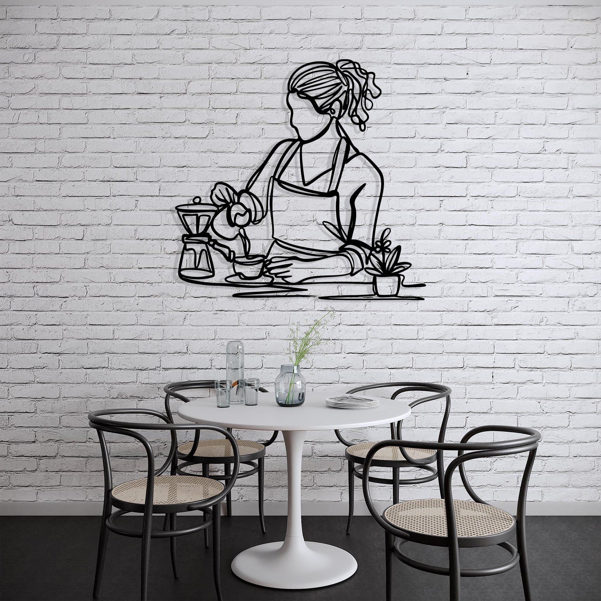 Eternal Walk - Couple Line Art Metal Wall Decor | Wallsignature
