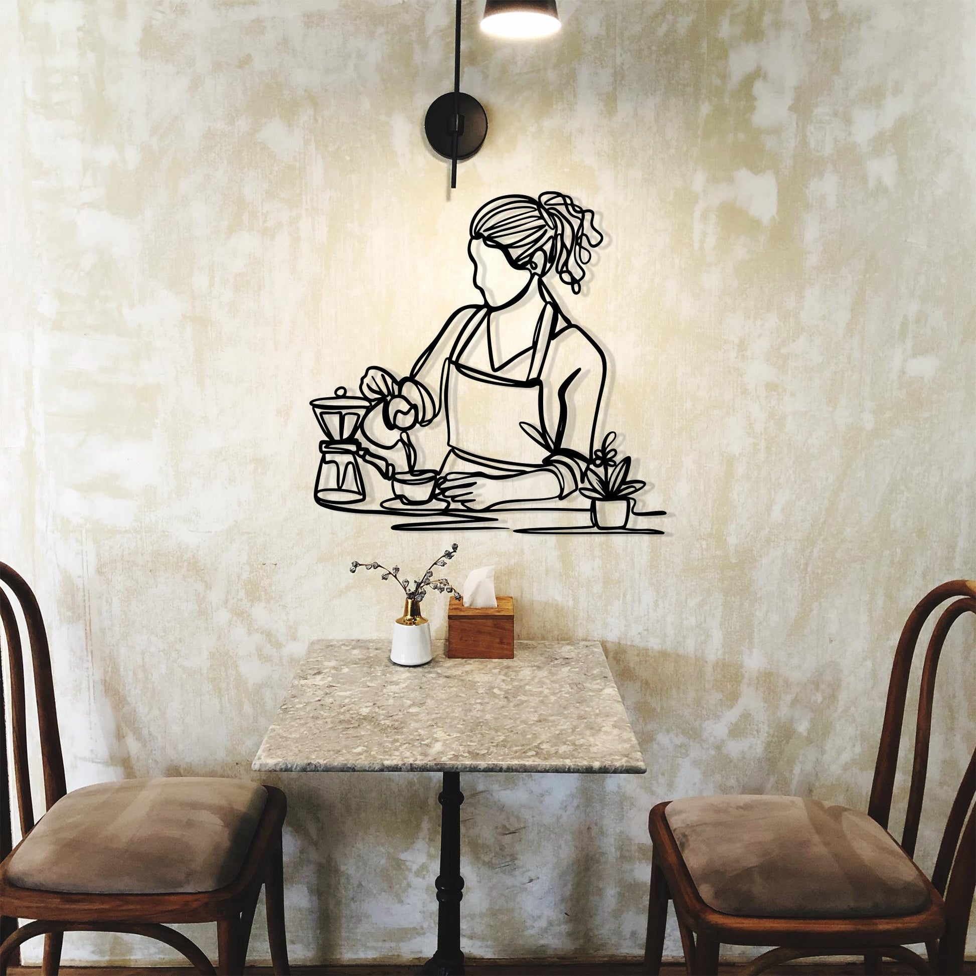 Eternal Walk - Couple Line Art Metal Wall Decor | Wallsignature