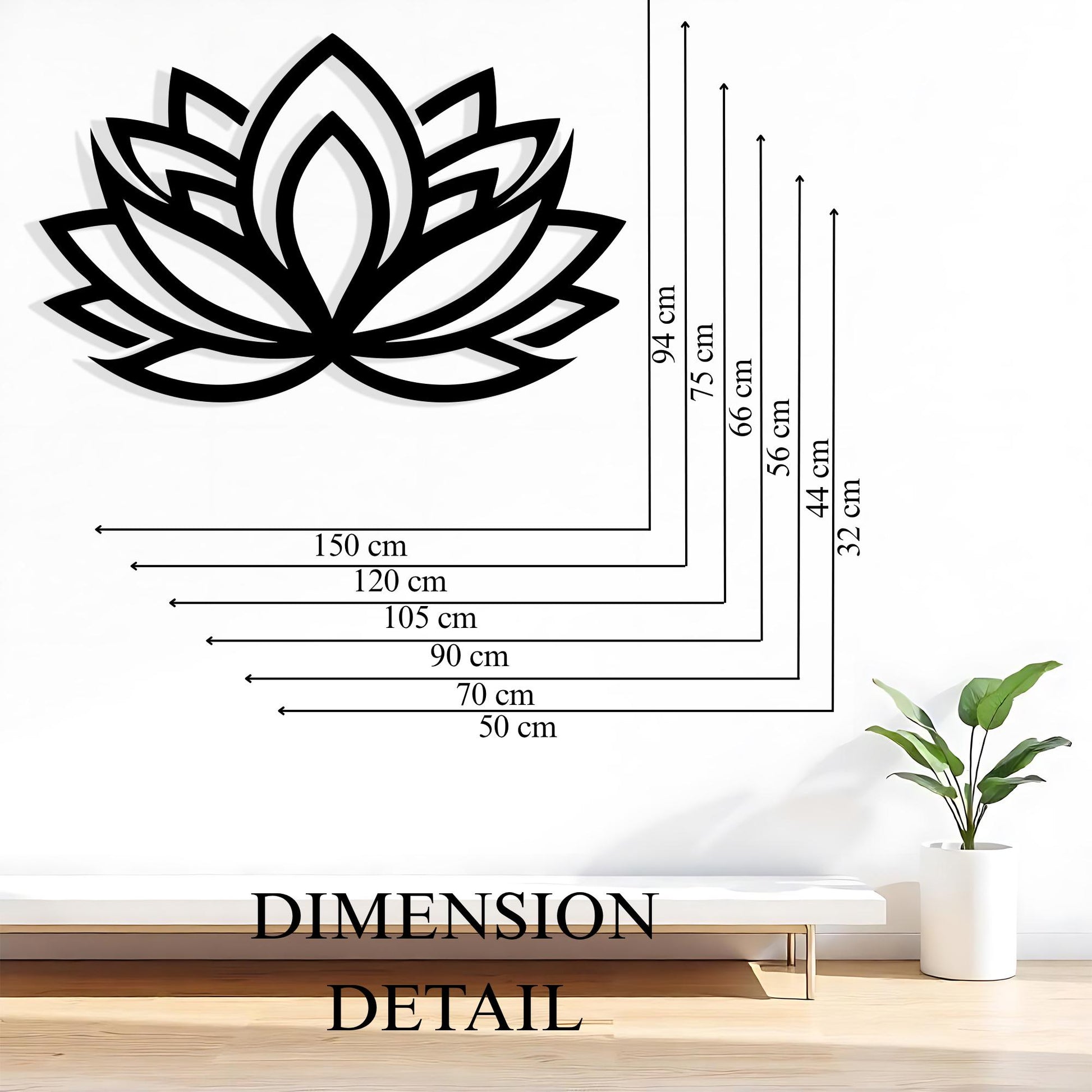 Lotus Flower Metal Wall Art, Yoga Zen Decor, Spiritual Mandala Sign | Wallsignature