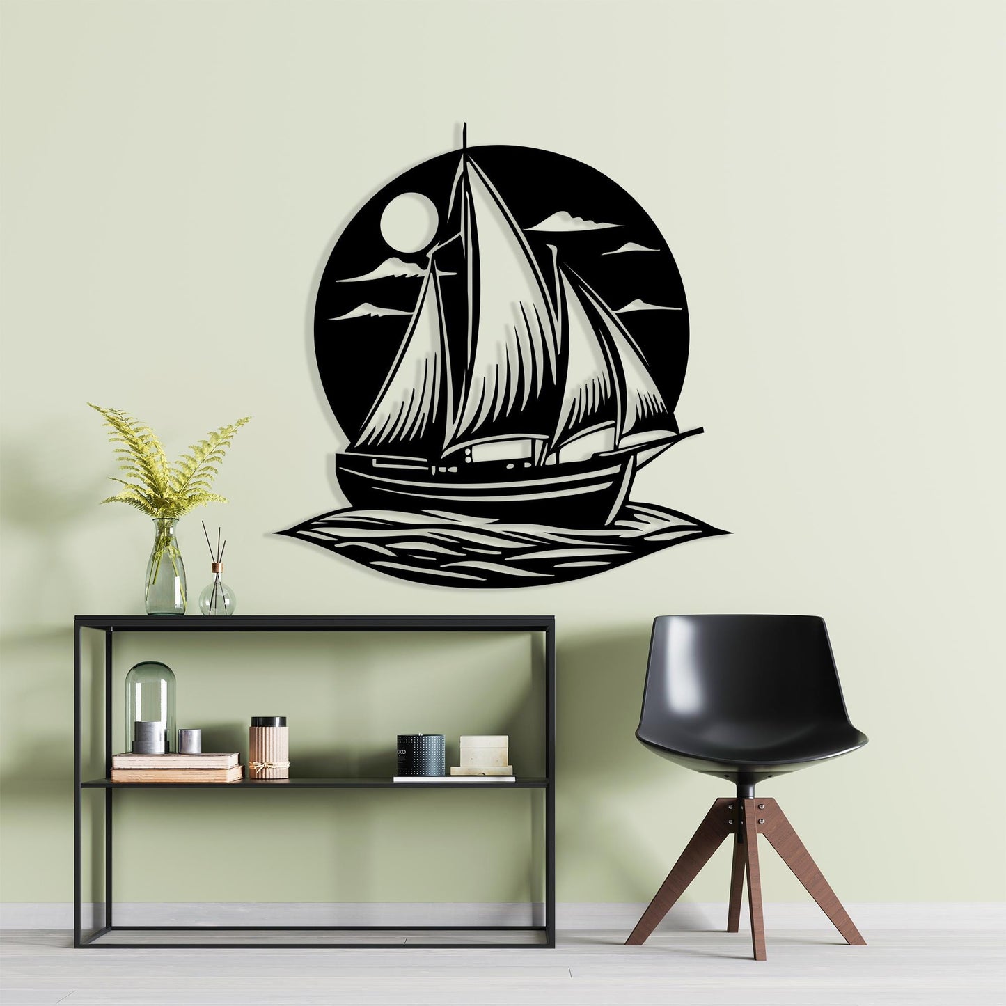 Sailboat Metal Wall Art colour options for the metal panel