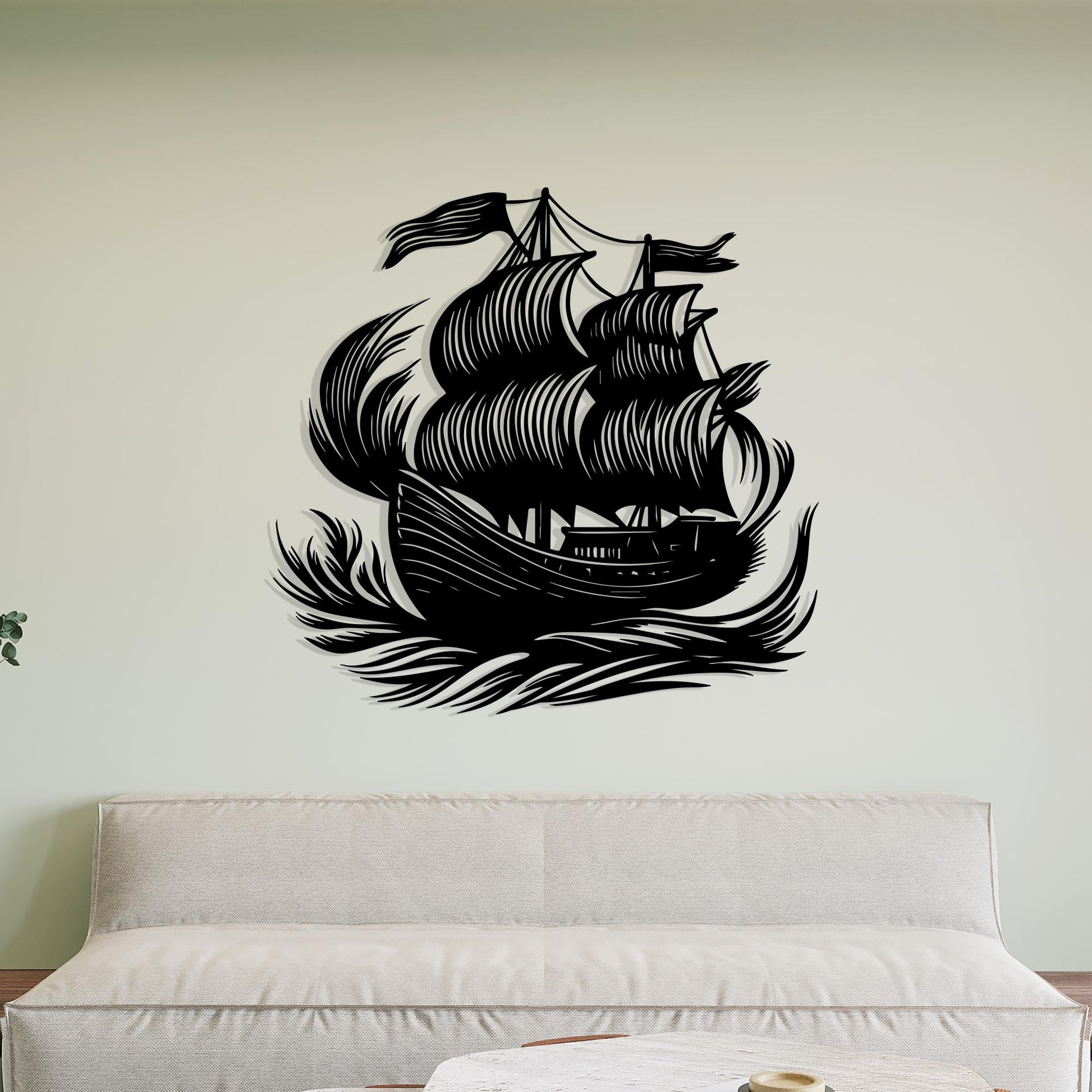 Pirate Ship Metal Wall Art colour options for the metal panel
