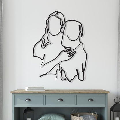 Dog Mom Metal Wall Art hanging hardware and mounting detail