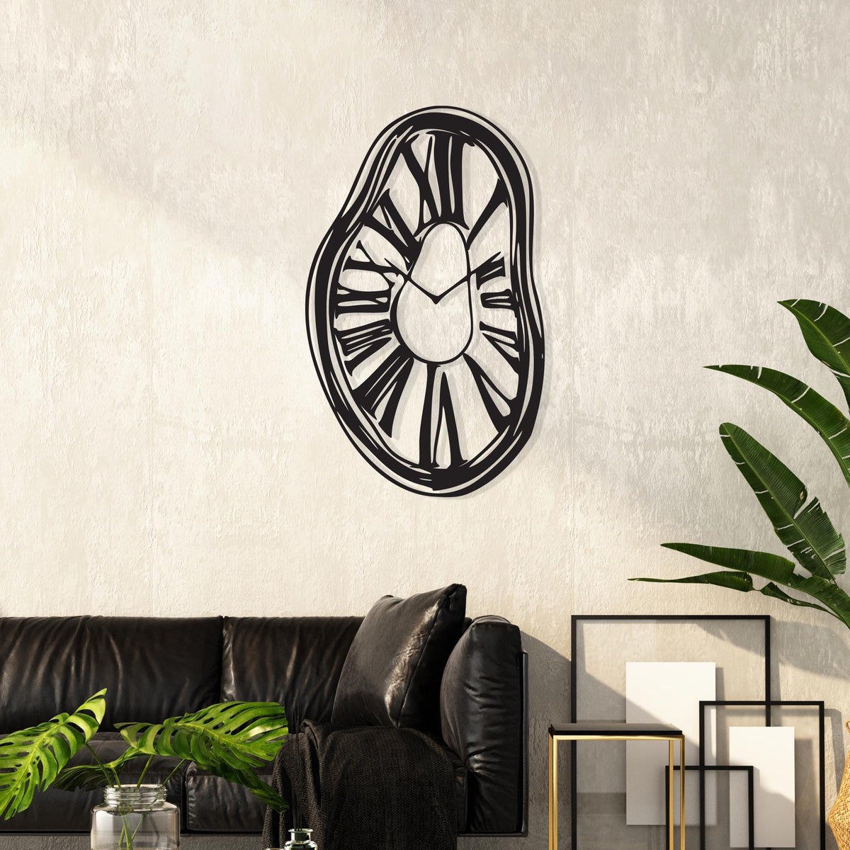 Melted Clock Wall Art bedroom interior styling