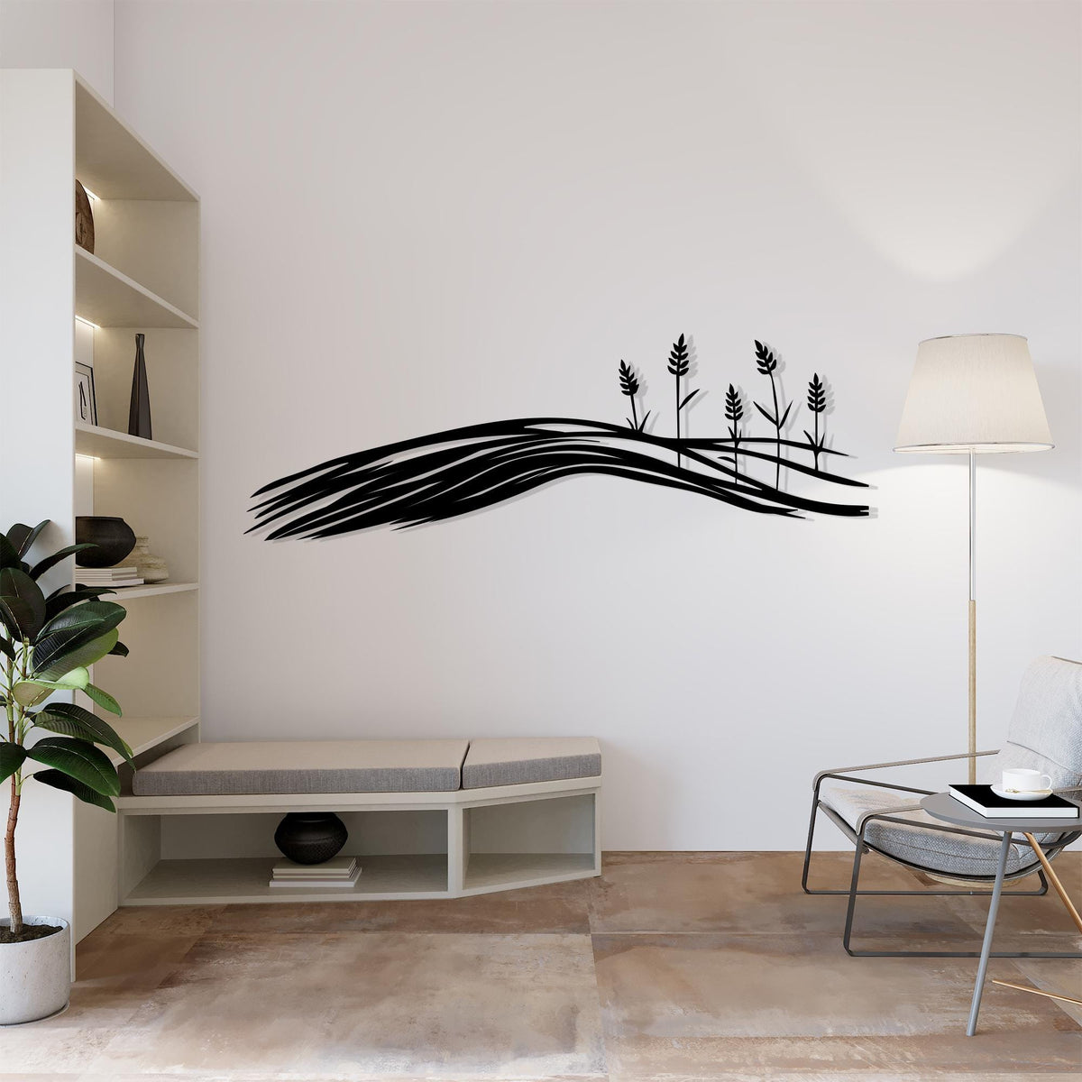 Wheat Field Metal Wall Art colour options for the metal panel