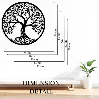 Tree of Life Metal Wall Art styled above a sofa