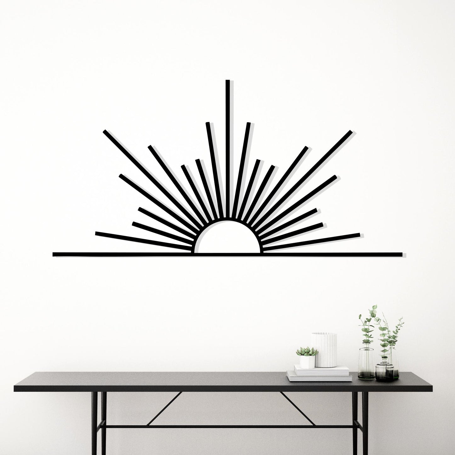 Metal Sun Wall Art, Sunrise Boho Decor For Living Room, Housewarming Gift | Wallsignature