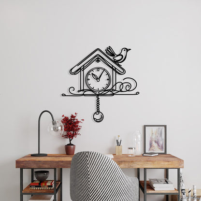Cuckoo Clock Metal Wall Art colour options for the metal panel