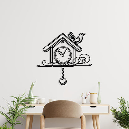 Cuckoo Clock Metal Wall Art bedroom interior styling