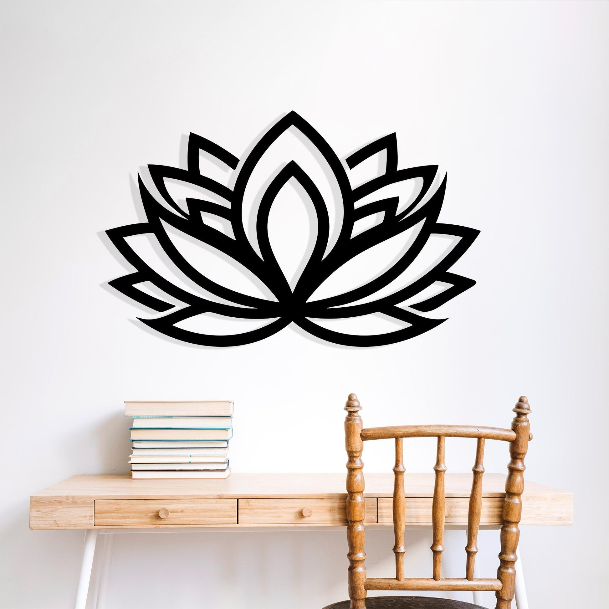 Lotus Flower Metal Wall Art colour options for the metal panel