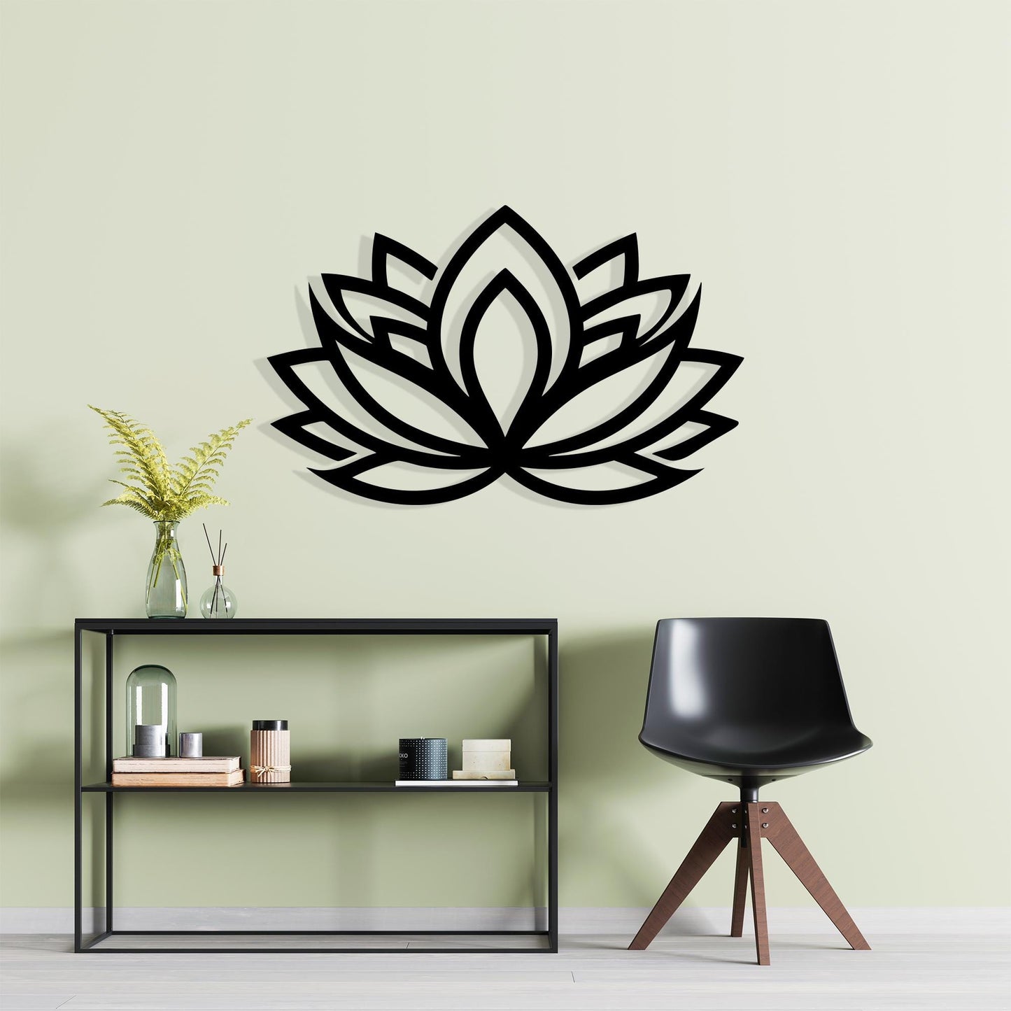 Lotus Flower Metal Wall Art, Yoga Zen Decor, Spiritual Mandala Sign | Wallsignature