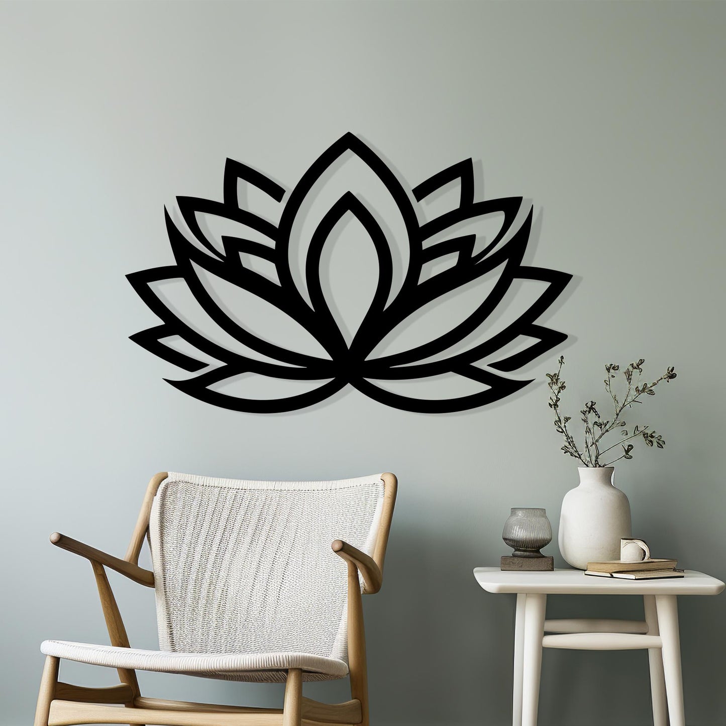 Lotus Flower Metal Wall Art, Yoga Zen Decor, Spiritual Mandala Sign | Wallsignature