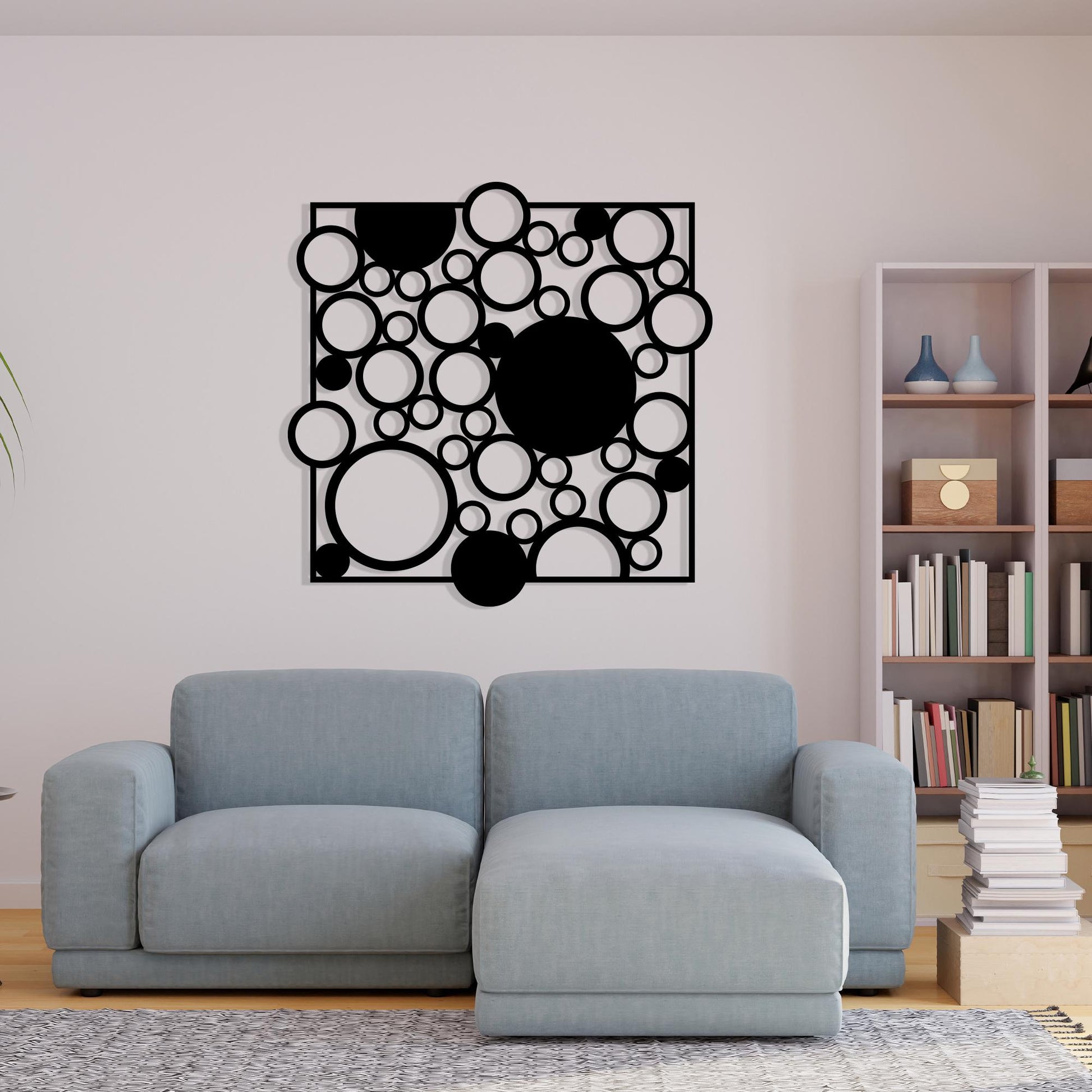 Geometric Circle Metal Wall Art, Modern Abstract Decor | Wallsignature