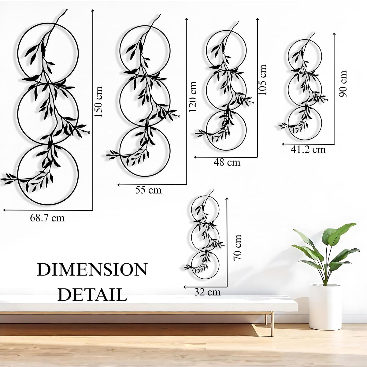 Vertical Metal Wall Art colour options for the metal panel