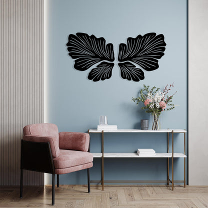 Metal Butterfly Wall Art in a modern hallway