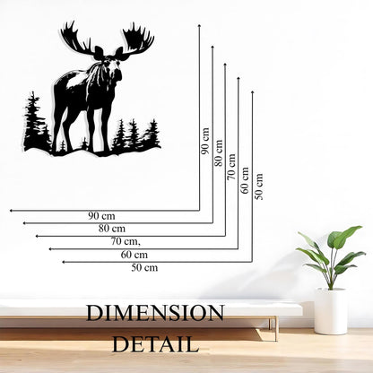 Moose Metal Wall Art styled above a sofa