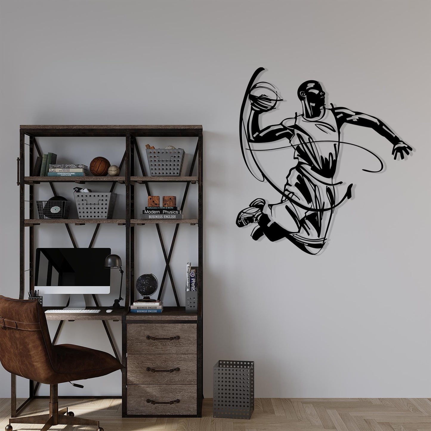 Basketball Player Metal Wall Art bedroom interior styling