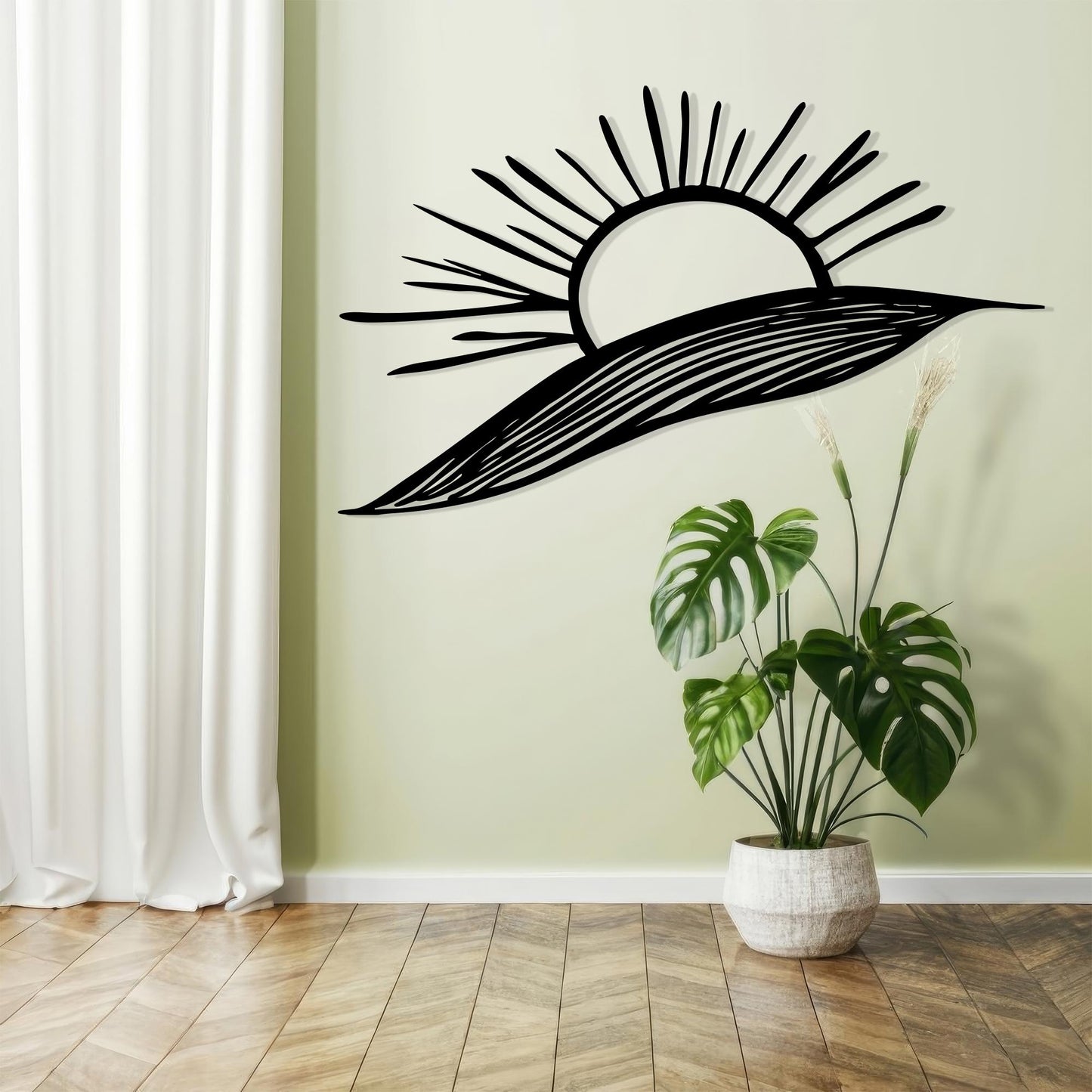Sunrise Metal Wall Art colour options for the metal panel