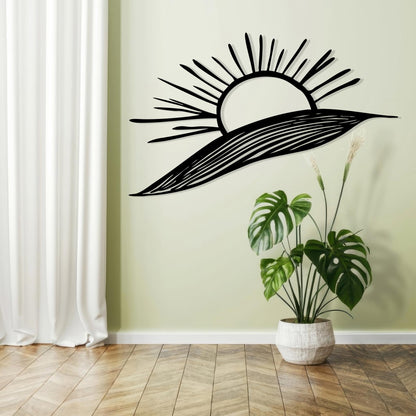 Sunrise Metal Wall Art colour options for the metal panel