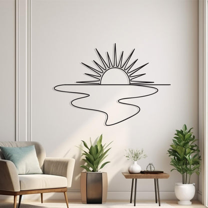 Sunrise Metal Wall Art – laser-cut steel wall art