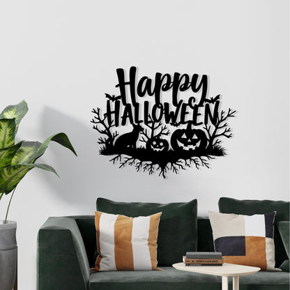 Happy Halloween Metal Wall Art bedroom interior styling