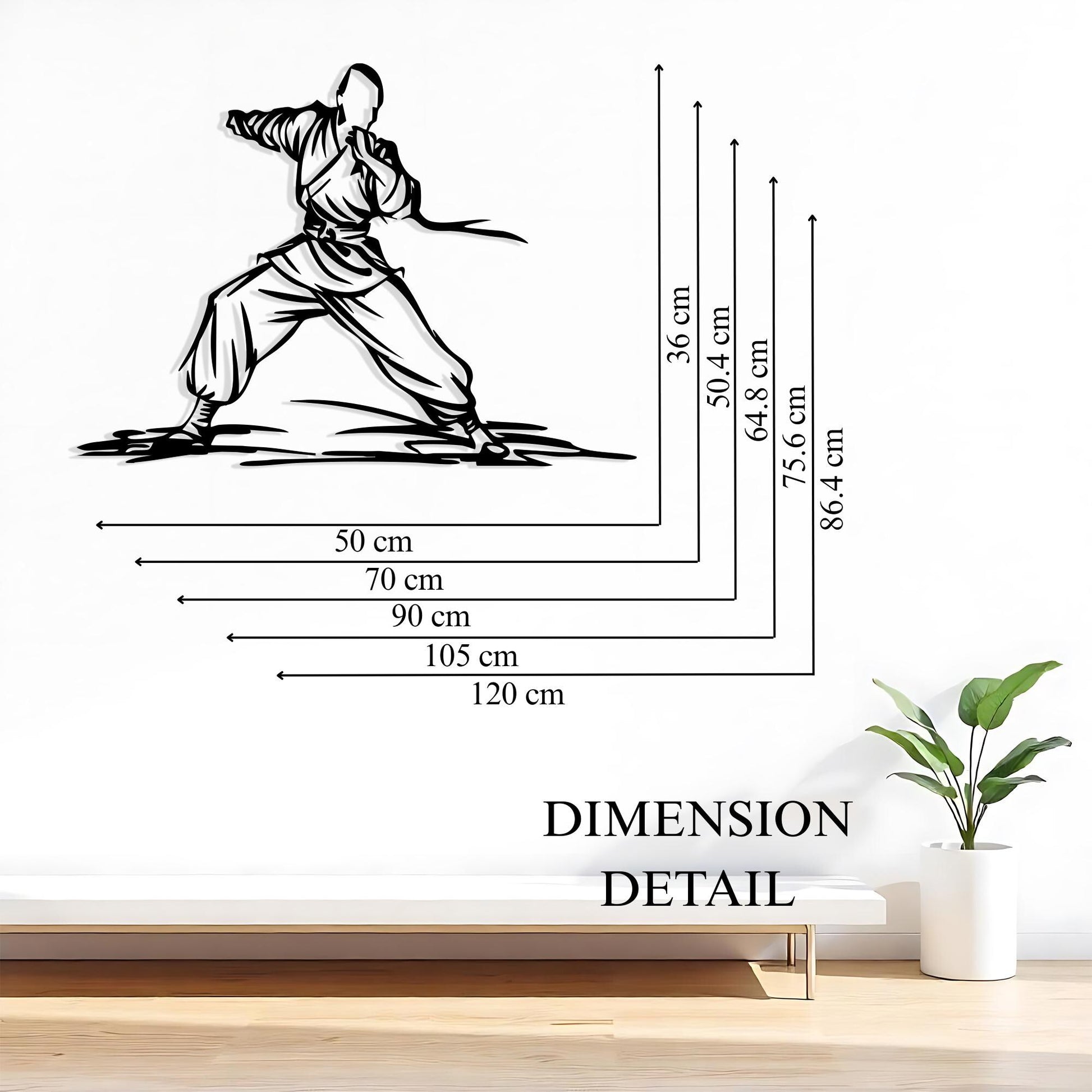 Karate Metal Wall Art, Dojo Gym Teen Room Decor, Unique Birthday Gift | Wallsignature